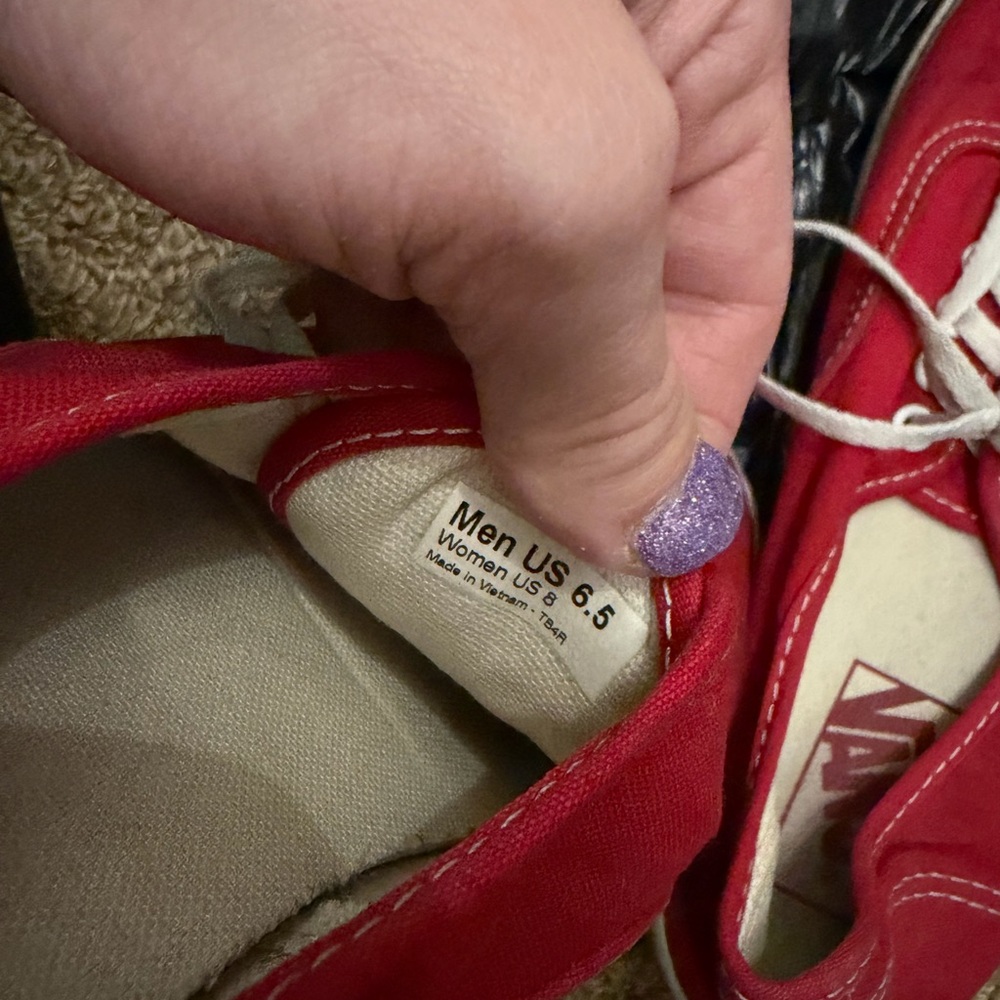 Vans Red Canvas Low-Top Sneakers - Picture 3 of 3